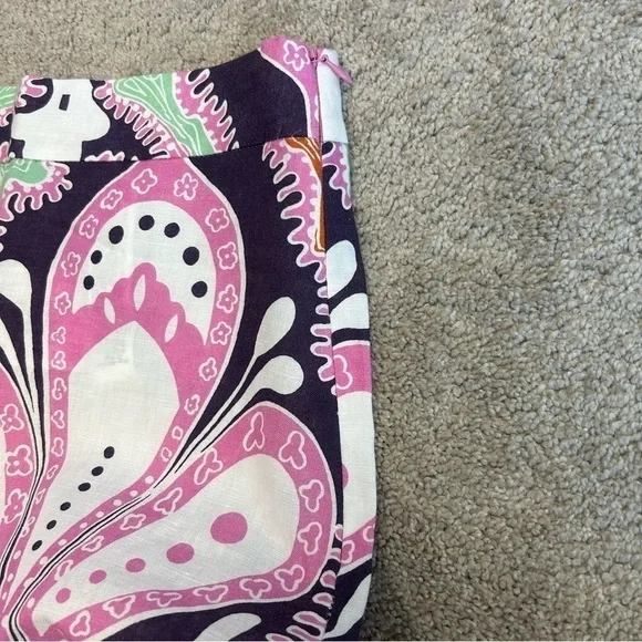 Zara paisley multicoloured printed retro bohemian flare pants - Picture 9 of 15